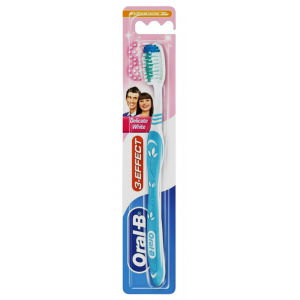 ORAL-B 1.2.3 DELICATE WHITE MEDIUM / 40 TOOTHBRUSH